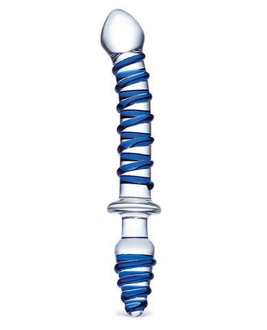 Glas 10"  Mr. Swirly Double Ended Glass Dildo & Butt Plug