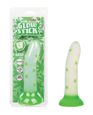Glow Stick 420 Leaf Suction Cup Glow-in-the-Dark Dildo