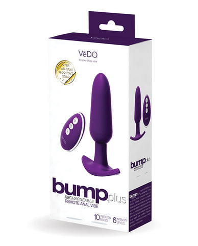 Vedo Bump Plus Rechargeable Remote Control Anal Vibe