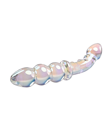 Playboy Pleasure Jewels Double Glass Dildo W/anal Beads