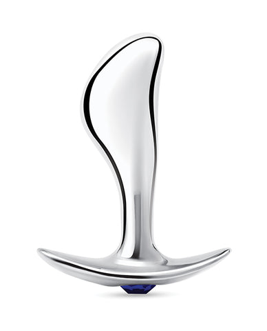 Blue Line 2.5"  Stainless Steal Bling Prostate Massager Plug