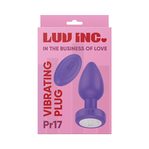 Luv Inc Pr17: Vibrating Plug W/ Remote