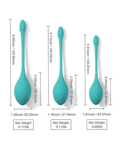 Bluebell Floral 3 Size & Weight Kegel Ball Exercise Set