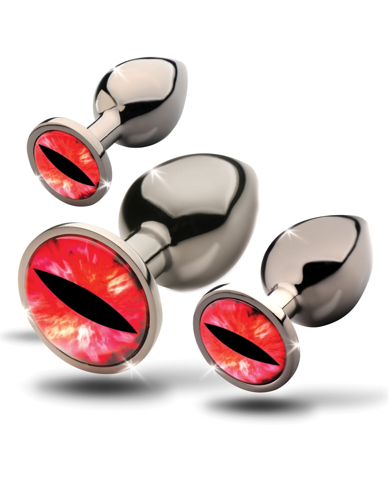 Creature Cocks - Sinister Eyes Red Eye Metal Butt Plug Set Enchantasys Creature Cocks - Sinister Eyes Red Eye Metal Butt Plug Set Enchantasys