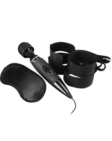 Bodywand Midnight Massage Bedroom Bondage Play Kit - 3 pc Black