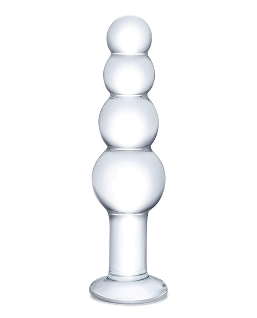 Glas 7.25" Glass Beaded Butt Plug