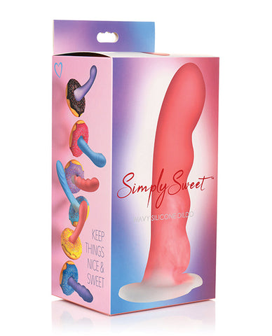 Curve Toys Simply Sweet 7" Wavy Silicone Dildo