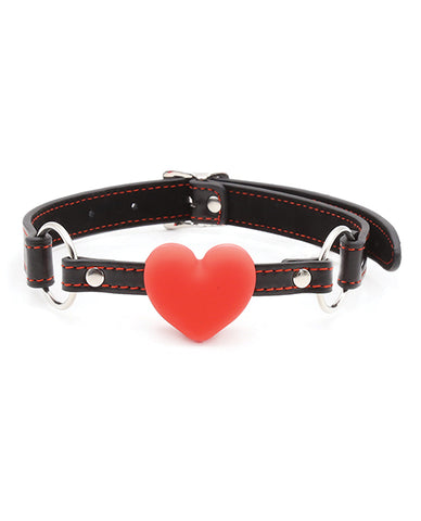 Plesur Heart Ball Gag W/red Hearts