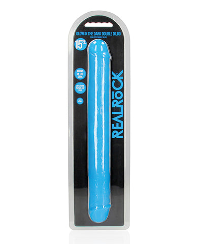 Shots Realrock 15" Glow In The Dark Double Dildo