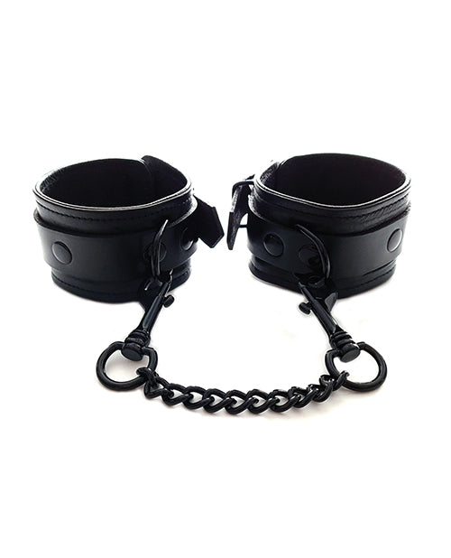 Rouge Leather Ankle Cuffs