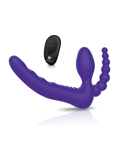 Pegasus 7" Strapless Strap On W/remote - Purple