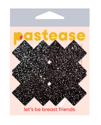 Pastease Premium Petites Sparkle Plus X - Black O/s Pack Of 2 Pair