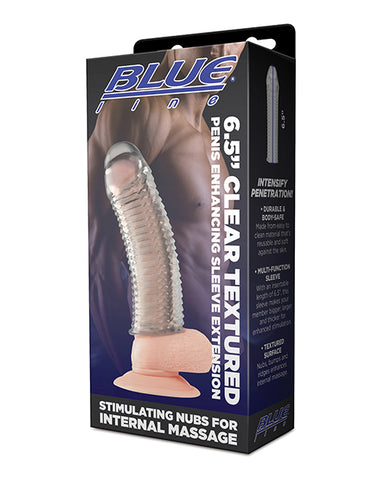 Blue Line C & B 6.5" Textured Penis Enhancing Sleeve Extension