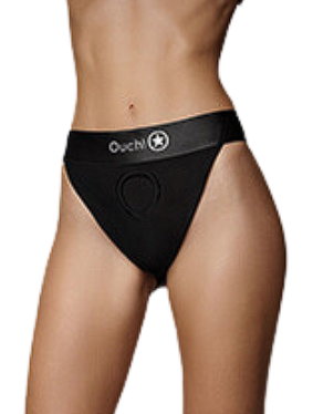 Shots Ouch Vibrating Strap On Panty Harness W/open Back
