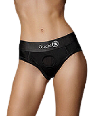 Shots Ouch Vibrating Strap On High-cut Brief