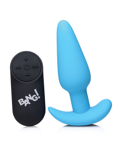 Bang! 21x Vibrating Silicone Butt Plug W/remote