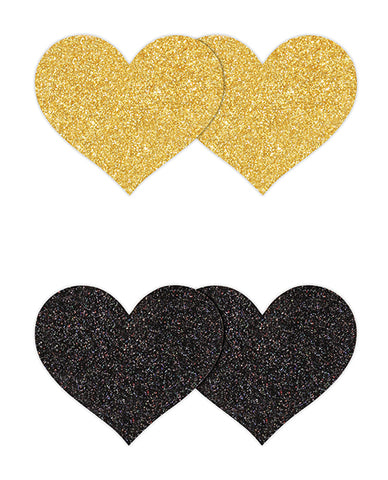 Pretty Pasties Glitter Hearts - 2 Pair