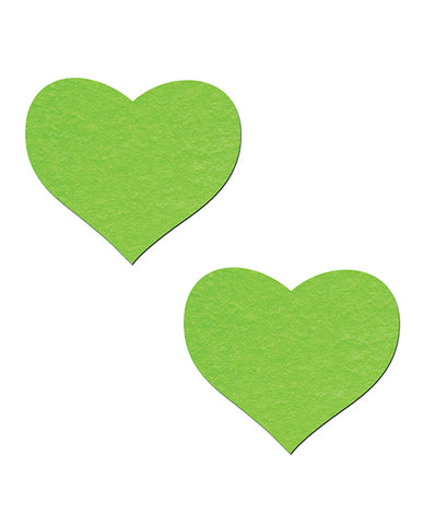 Pastease Premium Heart - Glow In The Dark Green O/s