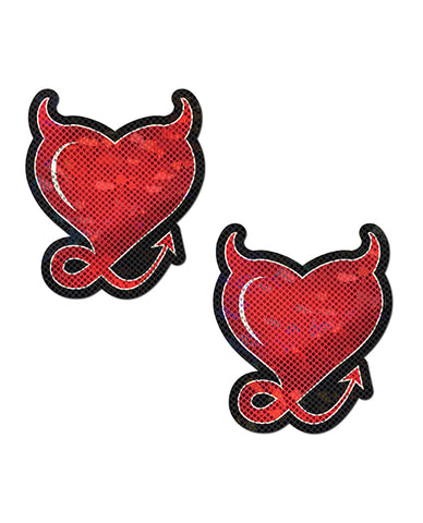 Pastease Premium Premium Devil Glitter Hearts W/horns & Tail