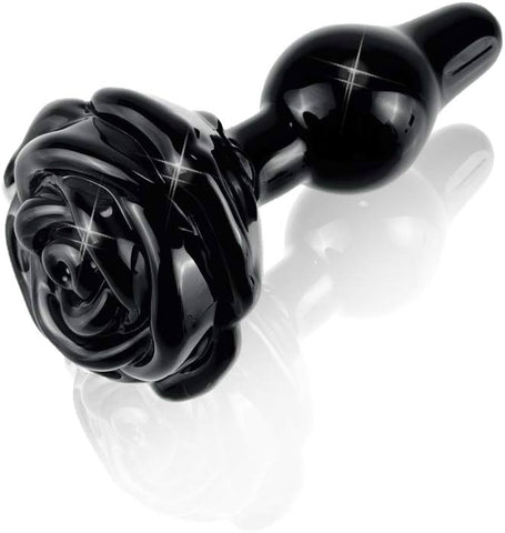Icicles No. 77 Hand Blown Glass Rose Butt Plug