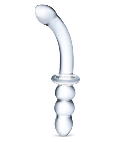 Glas 8" Ribbed G-spot Glass Dildo