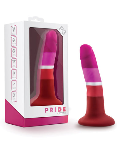 Blush Avant P3 Lesbian Pride Silicone Dildo