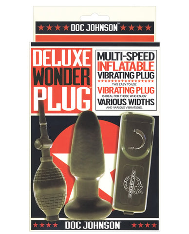 Deluxe Wonder Plug Inflatable Vibrating Butt Plug