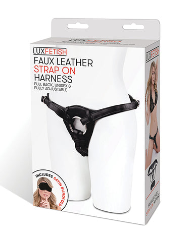 Lux Fetish Patent Leather Strap On Harness