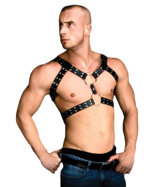 Shots Ouch Andreas Masculine Masterpiece Body Harness