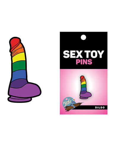 Wood Rocket Sex Toy Gay Pride Dildo Pin - Rainbow