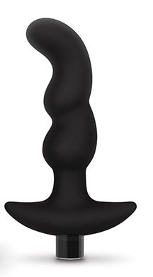 Blush Anal Adventures Platinum Silicone Vibrating Prostate Massager - Black