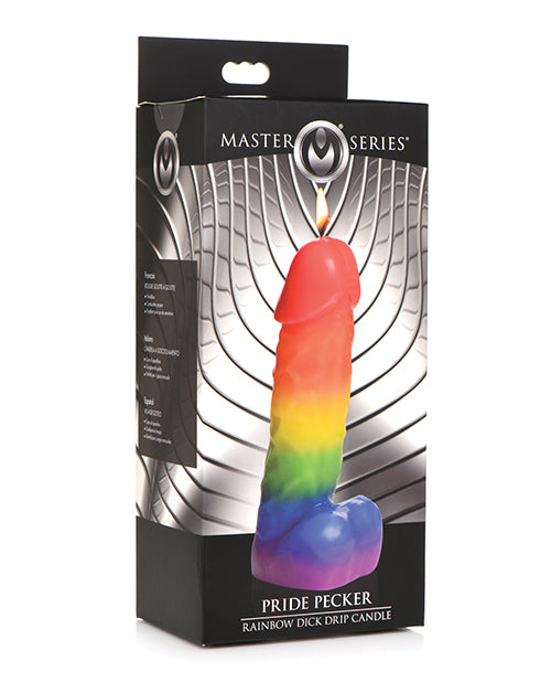 Master Series Pride Pecker Dick Rainbow Drip Candle