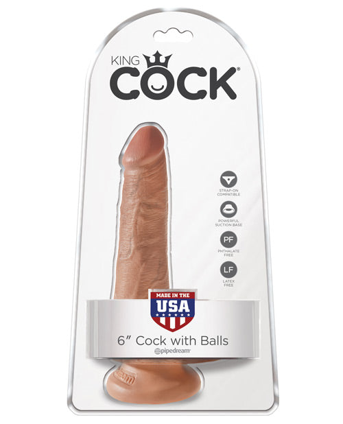 King Cock 6" Cock W/balls
