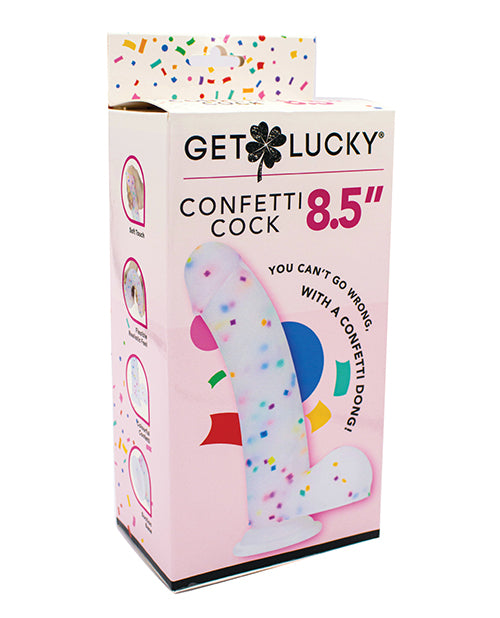 Get Lucky 8.5" Real Skin Confetti Cock