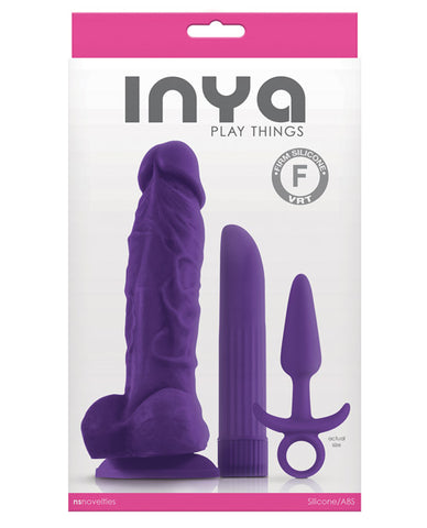 Inya Play Things Set Of Plug, Dildo & Vibrator