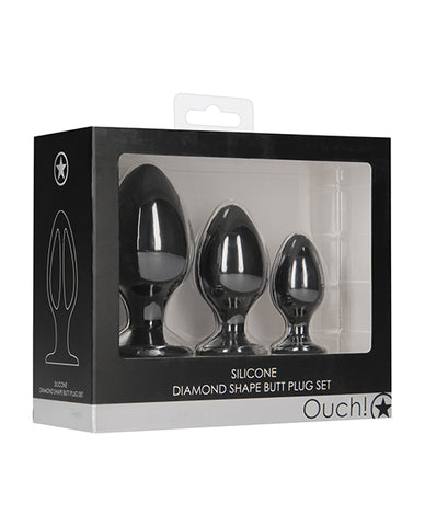 Shots Ouch Diamond Shape Butt Plug Set