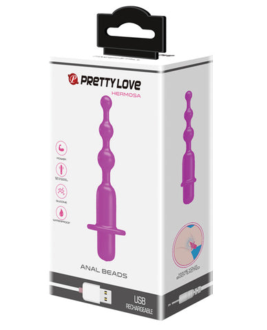 Pretty Love Hermosa Anal Beads Vibrator - 12 Function