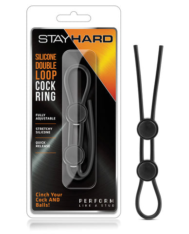Blush Stay Hard Silicone Double Loop Cock Ring