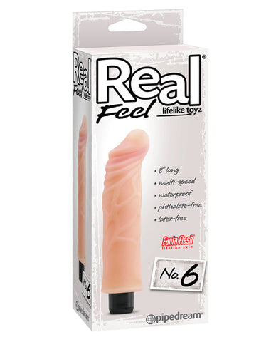 Real Feel No. 6 Long 8" Vibe Waterproof
