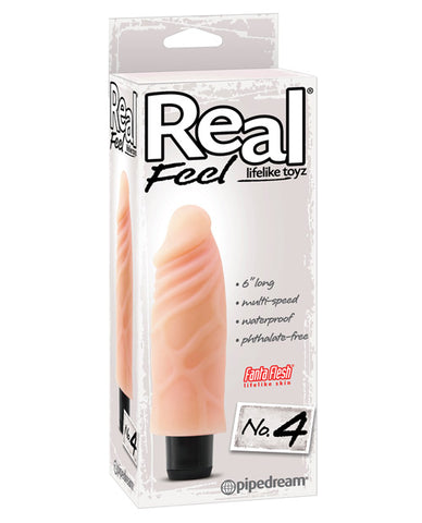 Real Feel No. 4  Long 6" Vibe Waterproof