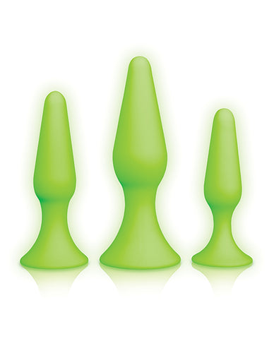 Shots Ouch Butt Plug Set - Glow In The Dark