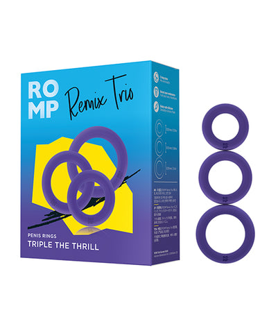Romp Remix Trio Penis Ring Set Of 3