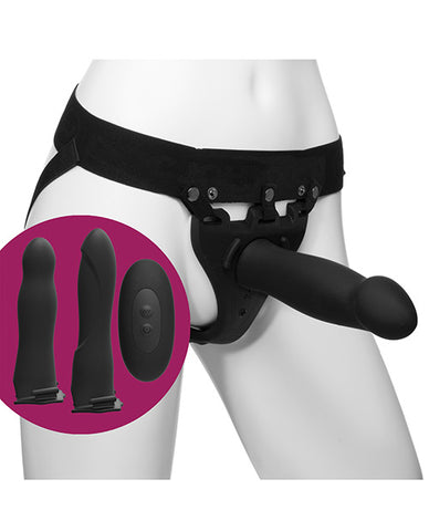 Body Extensions Be Naughty Vibrating 4 Piece Strap On Set