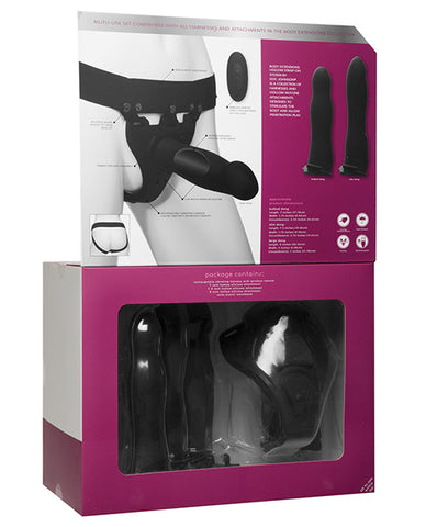Body Extensions Be Naughty Vibrating 4 Piece Strap On Set