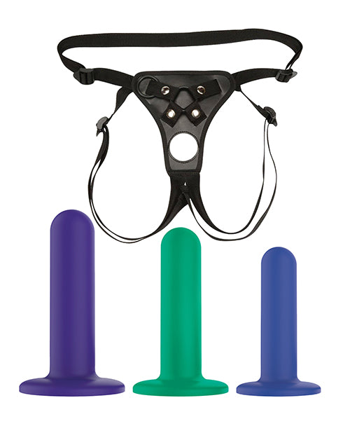 Nobu Tai Silicone Dildo Set w/Adjustable Strap On - 3 Piece Kit