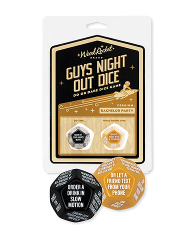 Wood Rocket Guys Night Out Do or Dare Dice Game