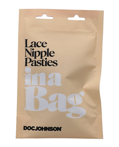In A Bag Lace Nipple Pasties - Black