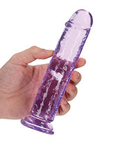 Shots Realrock Crystal Clear Straight Dildo W/suction Cup