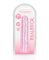 Shots Realrock Crystal Clear Straight Dildo W/suction Cup