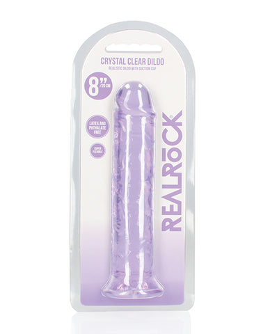 Shots Realrock Crystal Clear Straight Dildo W/suction Cup